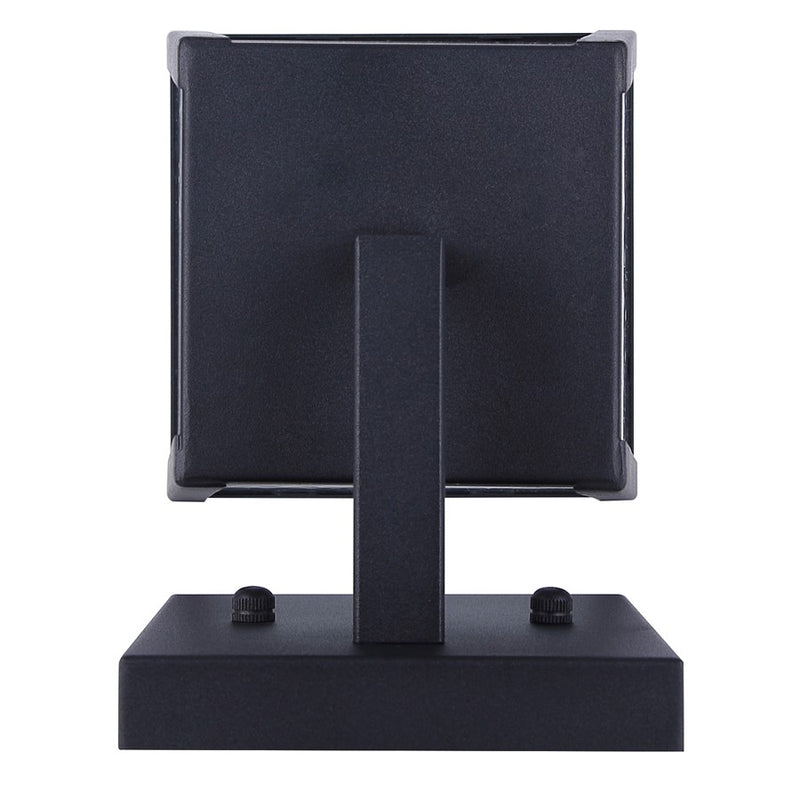 Canarm Coralea 6in 1-Light Outdoor Lantern | Sand Black and Seeded Glass | Porch & Deck | 6 x 7 x 13 in | Model IOL689BK