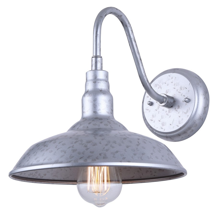 Canarm Desi 1 Light 10" Outdoor Lantern, Distressed Galvanized - IOL691GAL