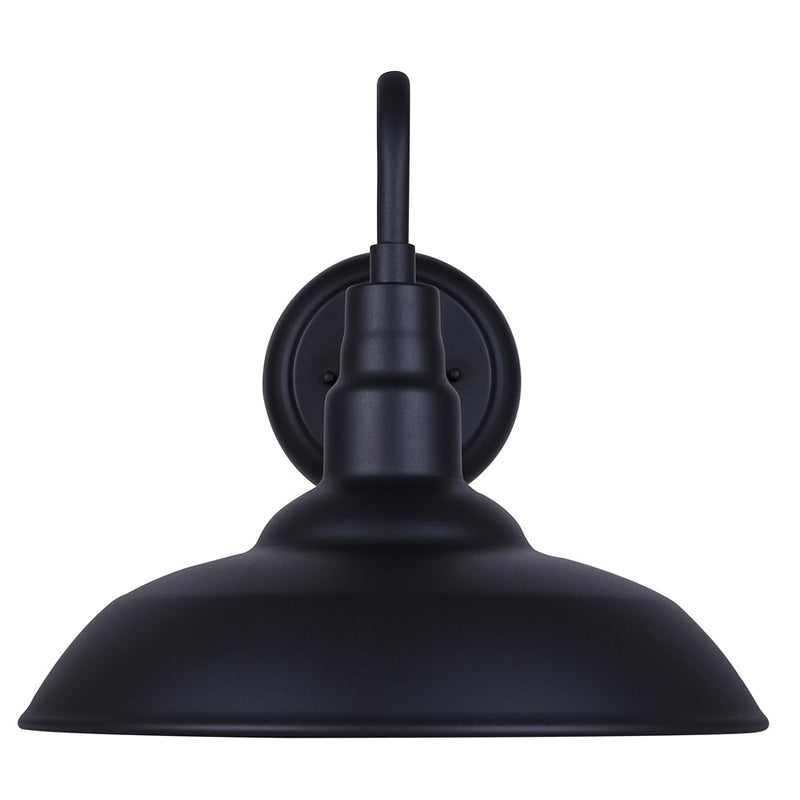 Canarm Valec 13in 1-Light Outdoor Lantern | Farmhouse Sand Black Metal | Porch & Driveway | 14 x 16 x 13 in | Model IOL694BK