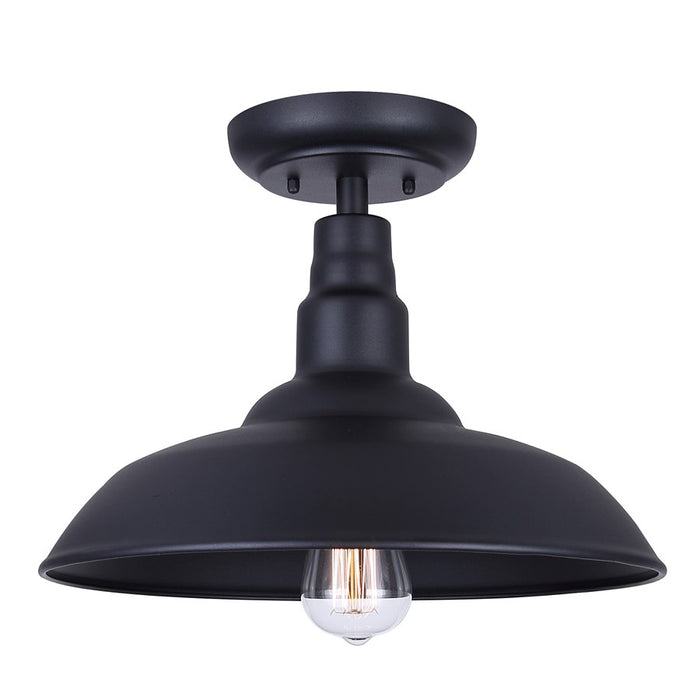 Canarm Valec 1 Light 14" Outdoor Flush Mount, Sand Black - IOL695BK