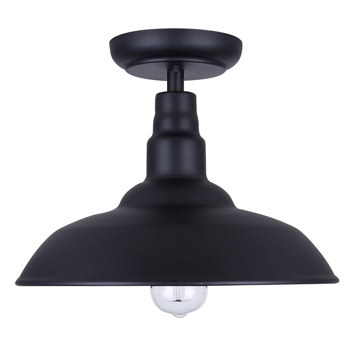Canarm Valec 1 Light 14" Outdoor Flush Mount, Sand Black