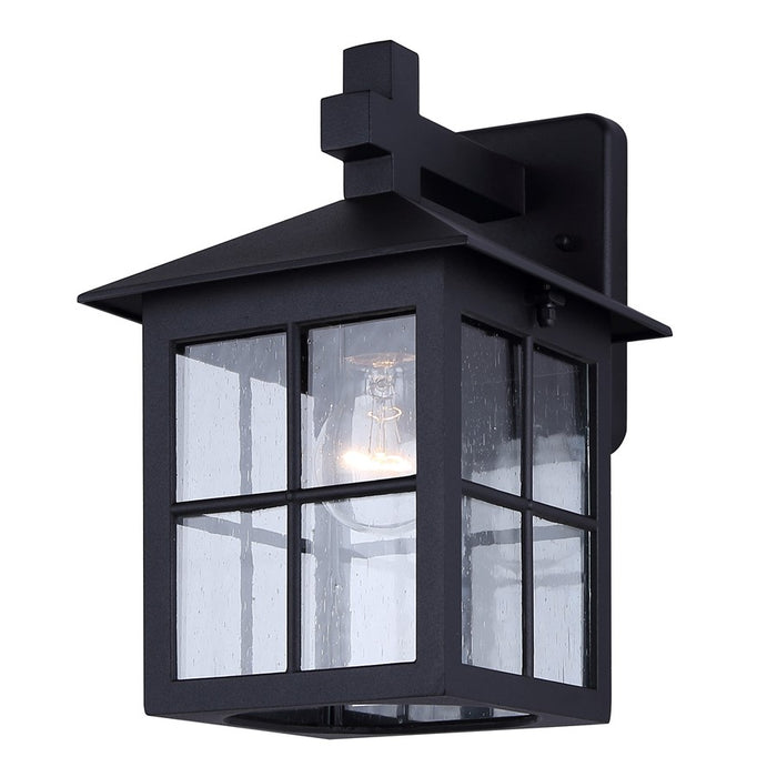 Canarm Dom 1 Light 11.5" Outdoor Lantern, Sand Black - IOL696BK