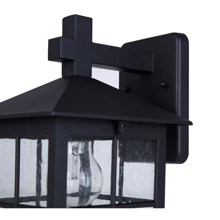 Canarm Dom 1 Light 11.5" Outdoor Lantern, Sand Black