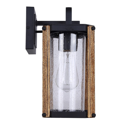 Canarm Aki 1 Light 12" Outdoor Lantern, Black/Wood