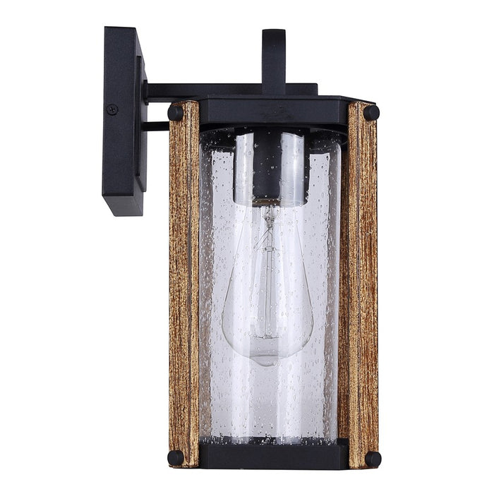 Canarm Aki 1 Light 12" Outdoor Lantern, Black/Wood