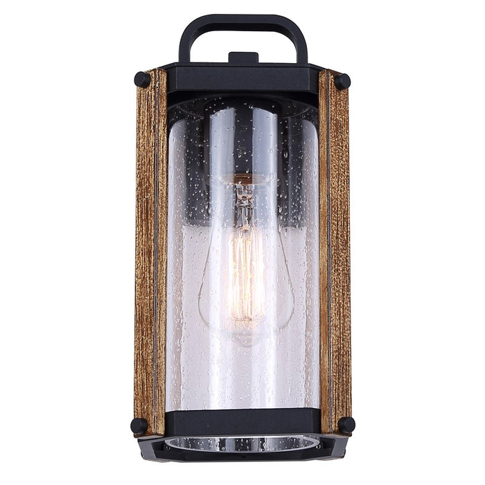 Canarm Aki 1 Light 12" Outdoor Lantern, Black/Wood