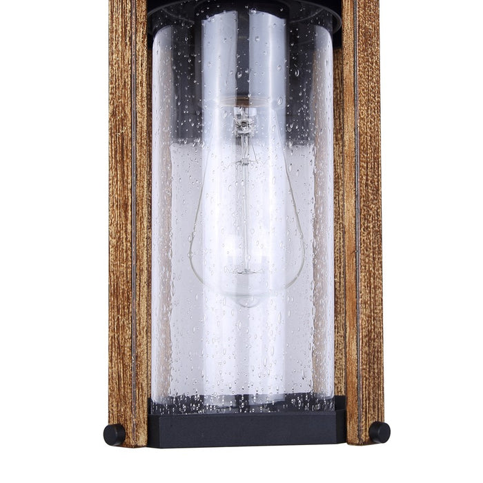 Canarm Aki 1 Light 12" Outdoor Lantern, Black/Wood