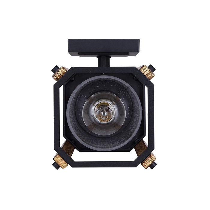 Canarm Aki 1 Light 12" Outdoor Lantern, Black/Wood