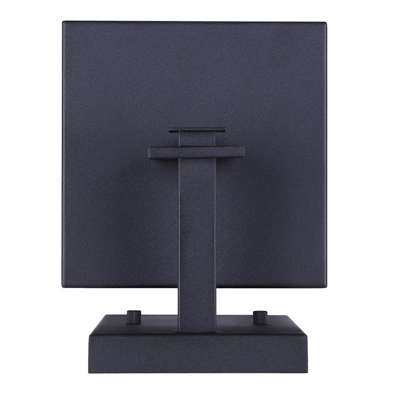 Canarm Shana 12in 1-Light Outdoor Wall Lantern | Modern Matte Black and Watermark Glass | Entryway & Porch | 7.5 x 6 x 12 in | Model IOL703BK