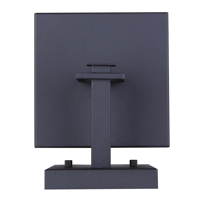 Canarm Shana 16in 1-Light Outdoor Wall Lantern | Modern Matte Black and Watermark Glass | Entryway & Patio | 7.5 x 6 x 16 in | Model IOL704BK