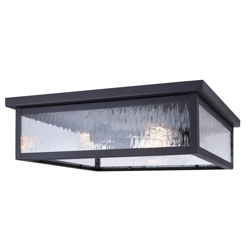 Canarm Shana 3 Light 18" Outdoor Flush Mount, Black
