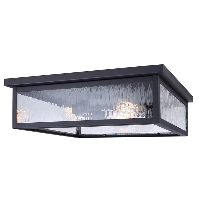 Canarm Shana 3 Light 18" Outdoor Flush Mount, Black