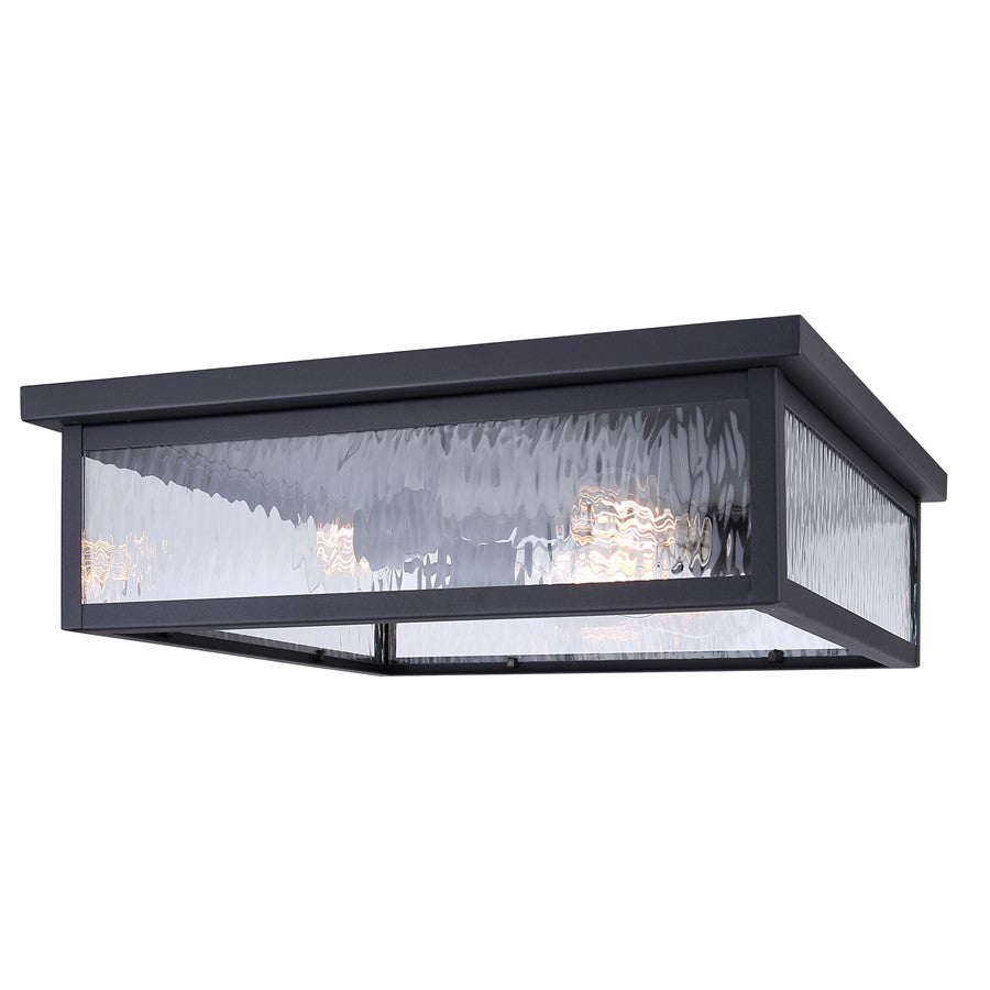 Canarm Shana 3 Light 18" Outdoor Flush Mount, Black