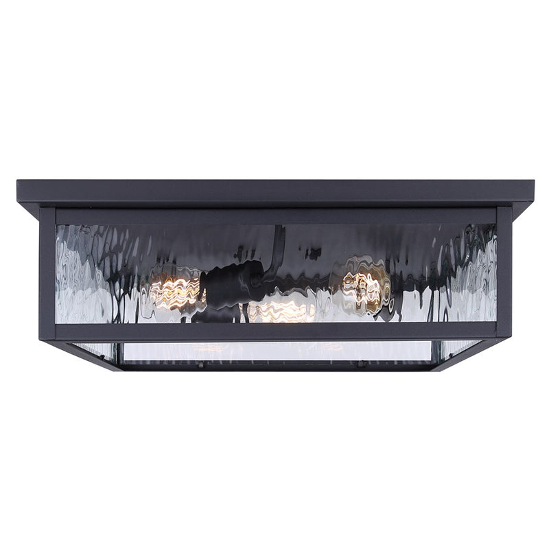 Canarm Shana 3 Light 18" Outdoor Flush Mount, Black
