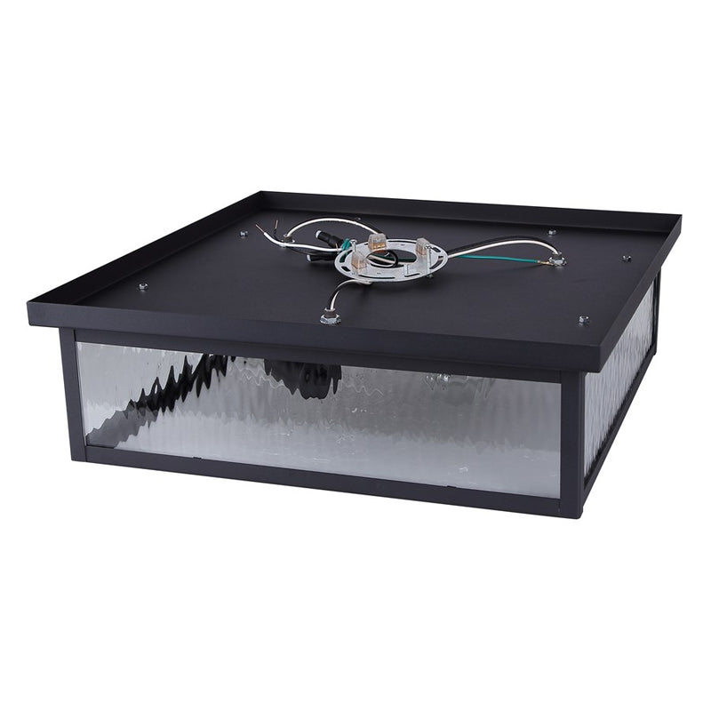 Canarm Shana 3 Light 18" Outdoor Flush Mount, Black