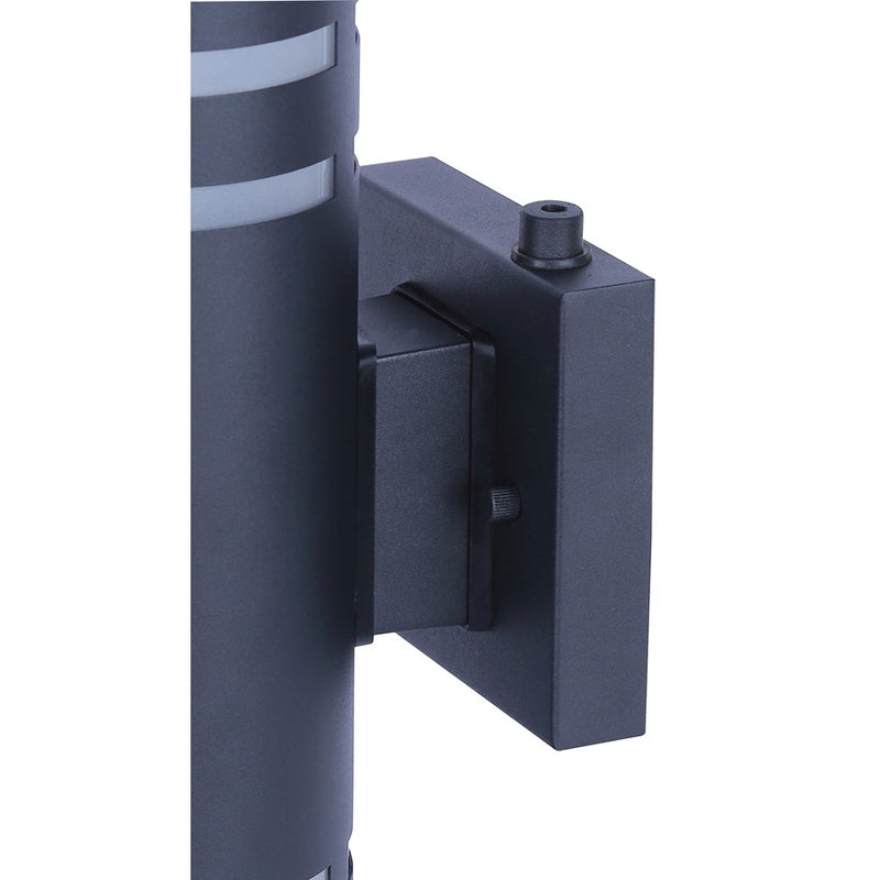 Canarm Braxton 4.25in 2-Light Outdoor Lantern | Black Metal and Frosted Glass | Covered Patio & Entryway | 6 x 4.25 x 13 in | Model IOL710BK