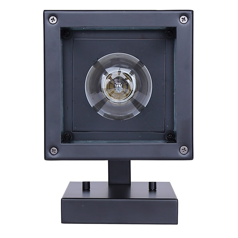 Canarm Alaina 14.88in 1-Light Outdoor Lantern | Classic Black and Seeded Glass | Patio, Porch & Entryway | 7.88 x 5.12 x 14.88 in | Model IOL711BK