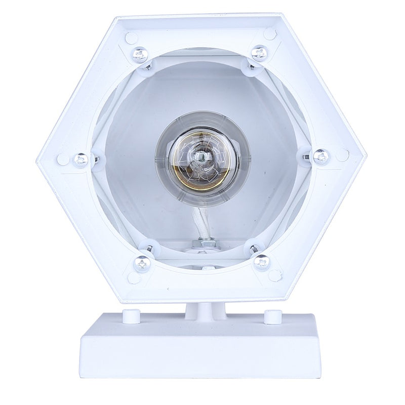Canarm Kersley 10in 1-Light Outdoor Lantern | Classic White and Clear Beveled Glass | Entryway, Patio & Garage | 7 x 6.25 x 10 in | Model IOL714WH