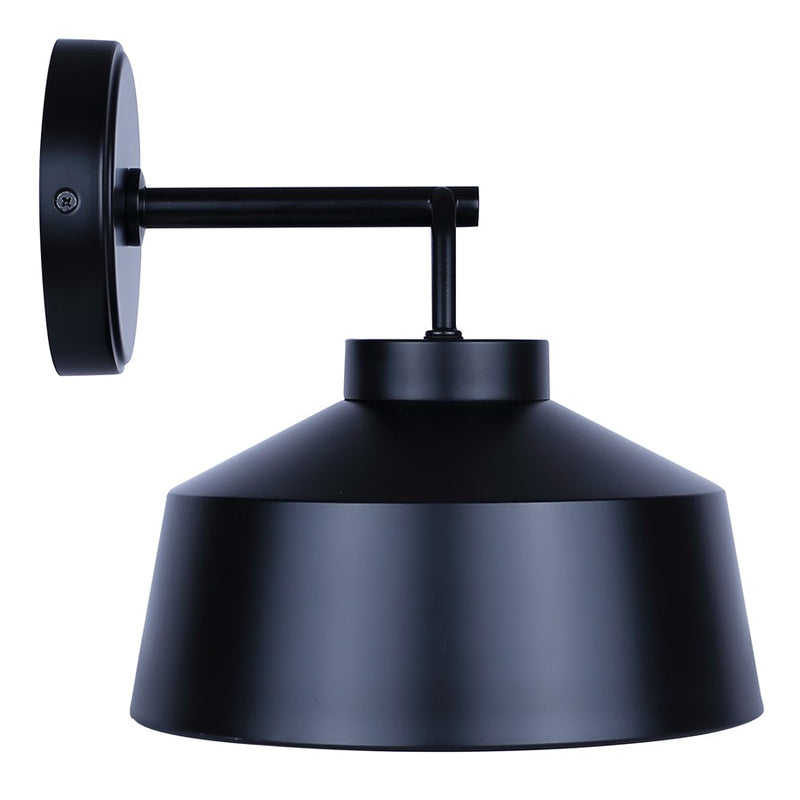 Canarm Orillia 9.75in 1-Light Outdoor Lantern | Matte Black Steel and Clear Glass | Patio & Entryway Downlight | Model IOL729BK