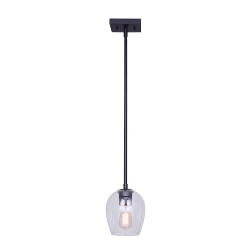 Canarm Cain 6in 1-Light Pendant | Modern Black Metal | Kitchen Island & Dining Room | 6 x 6 x 10 in | Model IPL1019A01BK