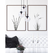 Canarm Neo 20in 3-Light Cord Pendant | Matte Black and Glass | Entryway & Kitchen Nook | 20 x 20 x 22251 in | Model IPL1051A03BK