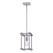 Canarm Carli 8in 1-Light Pendant | Industrial Brushed Nickel and Brushed Dark Grey Metal | Kitchen Island & Dining Room | Model IPL1066A01BNB