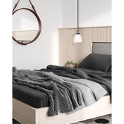 Canarm Mack 6in 1-Light Pendant | Matte Black Metal and Opal Glass | Entryway & Kitchen | 6.38 x 14-62 in | Model IPL1077A01BK6