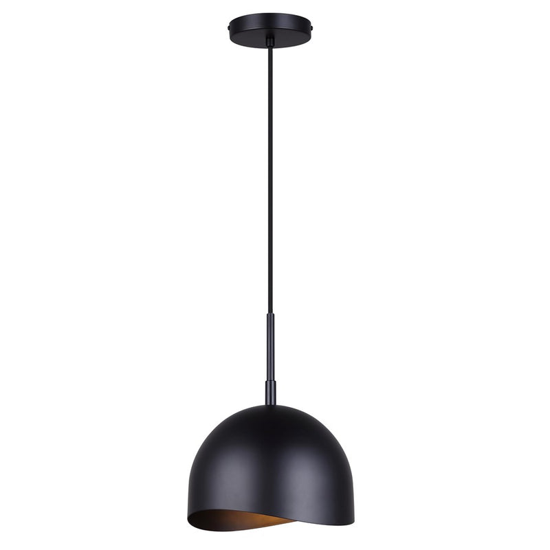 Canarm Henlee 1 Light Pendant, Matte Black