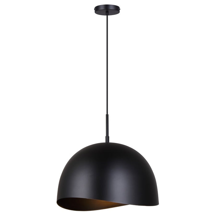 Canarm Henlee 1 Light 15.75" Pendant, Matte Black