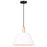 Canarm Harlyn 1 Light 14.5" Pendant, Black/Matte White/Real Wood