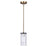 Canarm Jenner 1 Light 4.75" Pendant, Matte Black/Gold