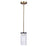 Canarm Jenner 1 Light 4.75" Pendant, Matte Black/Gold