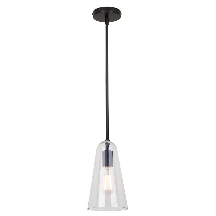 Canarm Luisa 1 Light 5.88" Pendant, Black