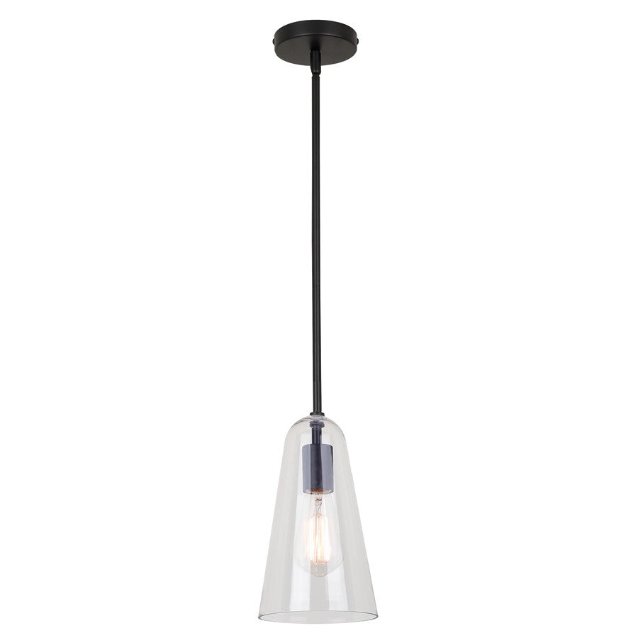 Canarm Luisa 1 Light 5.88" Pendant, Black