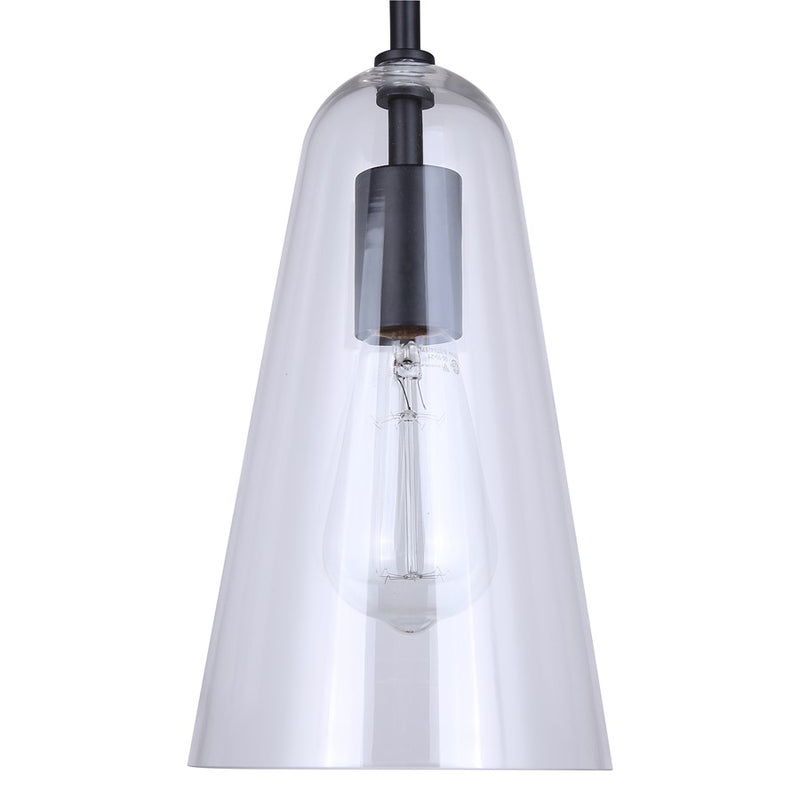 Canarm Luisa 1 Light 5.88" Pendant, Black
