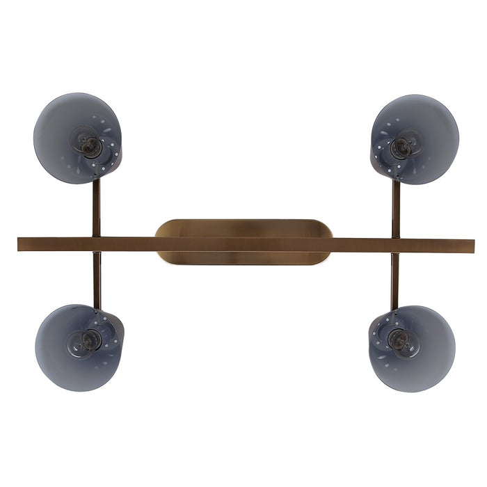 Canarm Harken 4 Light 18" Pendant, Matte Black/Gold