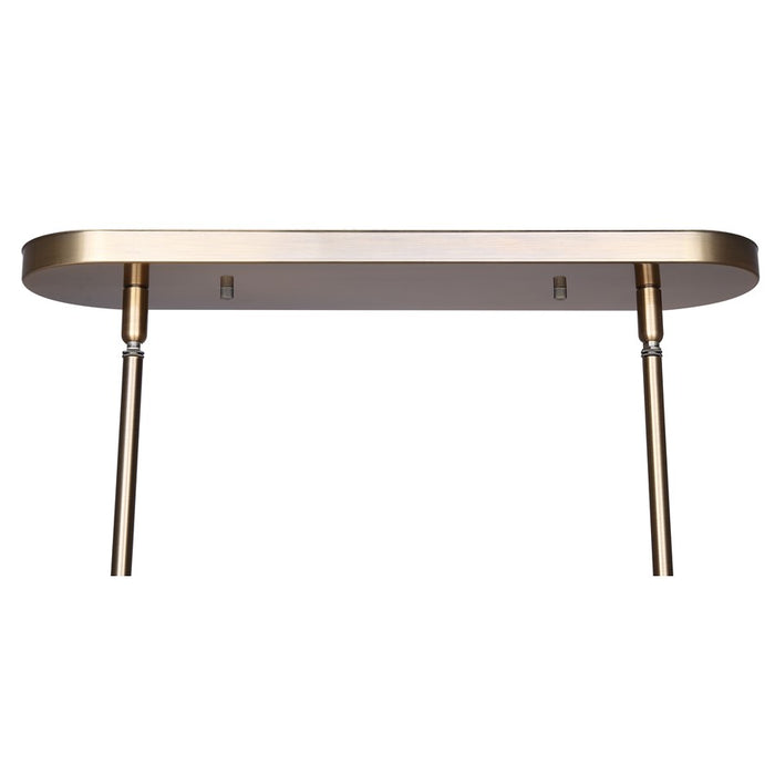 Canarm Harken 4 Light 18" Pendant, Matte Black/Gold