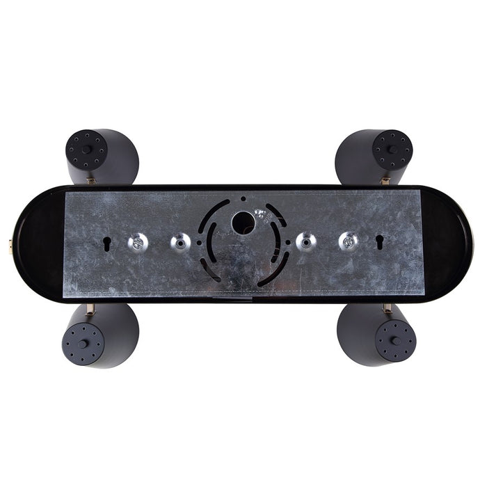 Canarm Harken 4 Light 18" Pendant, Matte Black/Gold