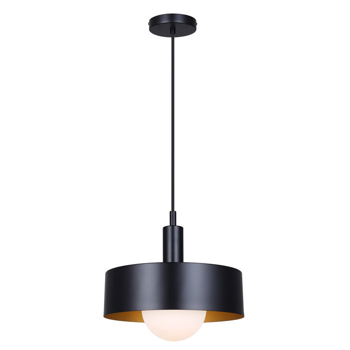 Canarm Daylon 1 Light 12.63" Pendant, Black
