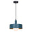 Canarm Daylon 1 Light 12.63" Pendant, Matte Blue/Black