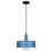 Canarm Daylon 1 Light 12.63" Pendant, Matte Blue/Black