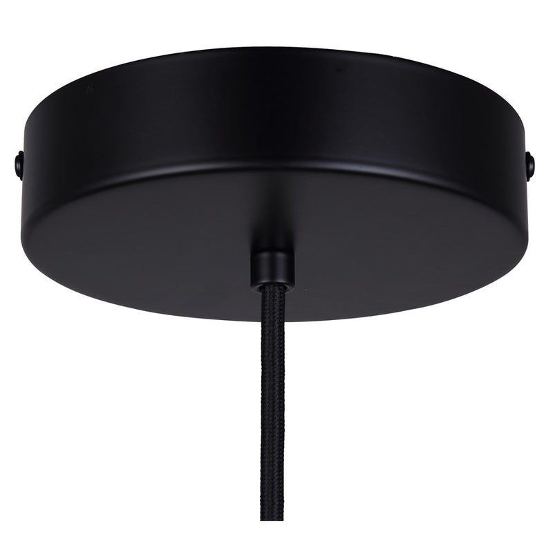 Canarm Daylon 1 Light 12.63" Pendant, Matte Blue/Black