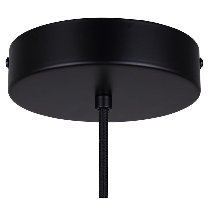 Canarm Daylon 1 Light 12.63" Pendant, Matte Blue/Black
