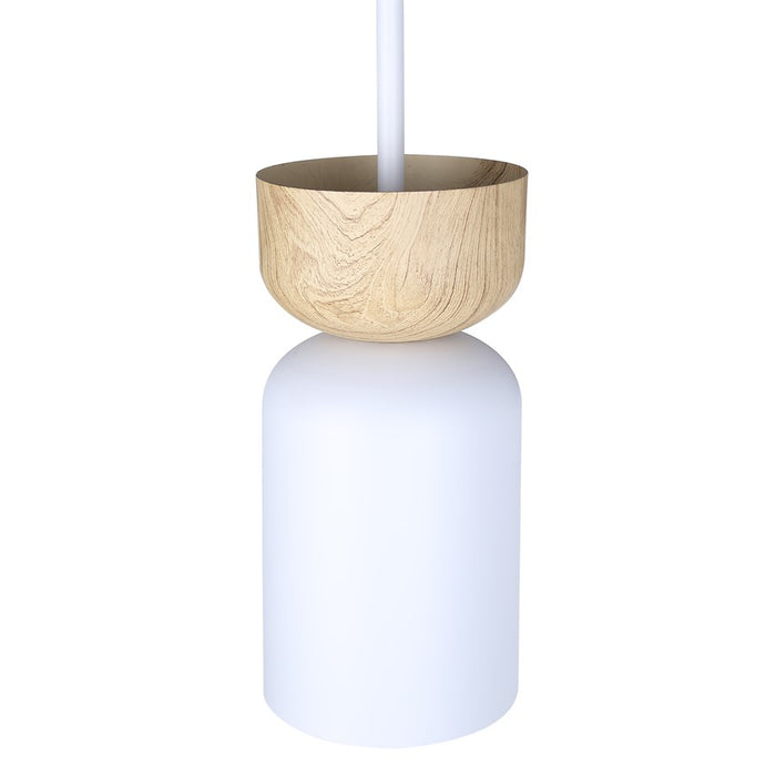 Canarm Caleb 1 Light 4.75" Pendant, White