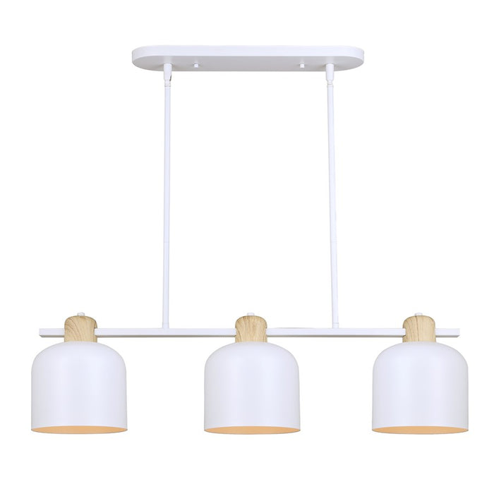 Canarm Caleb 3 Light 7" Pendant, White - IPL1152A03WHW