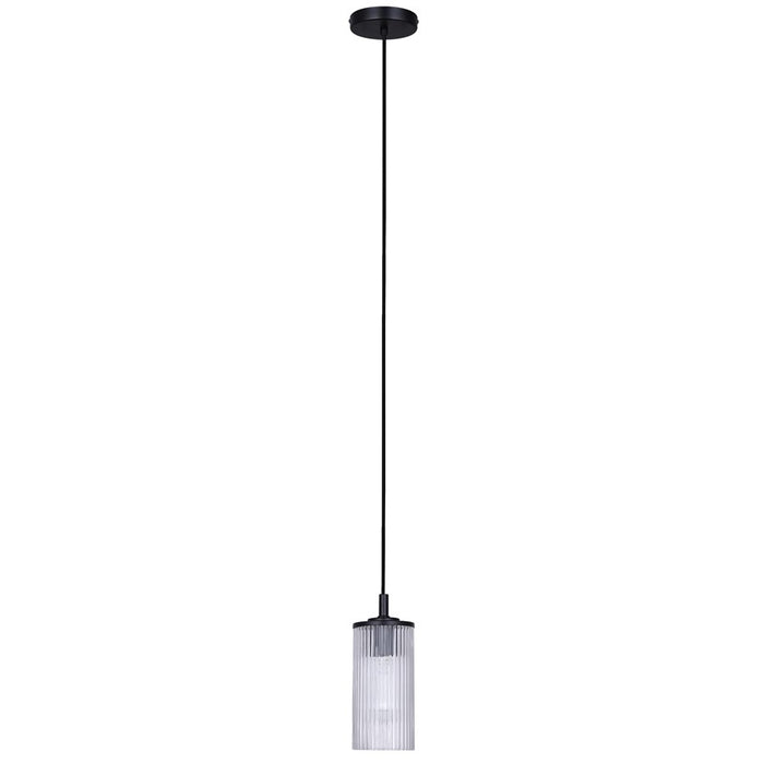 Canarm Kinslea 1 Light 4.75" Pendant, Matte Black