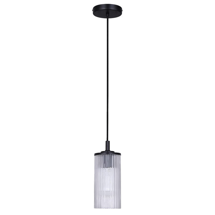 Canarm Kinslea 1 Light 4.75" Pendant, Matte Black