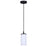 Canarm Kinslea 1 Light 4.75" Pendant, Matte Black/White