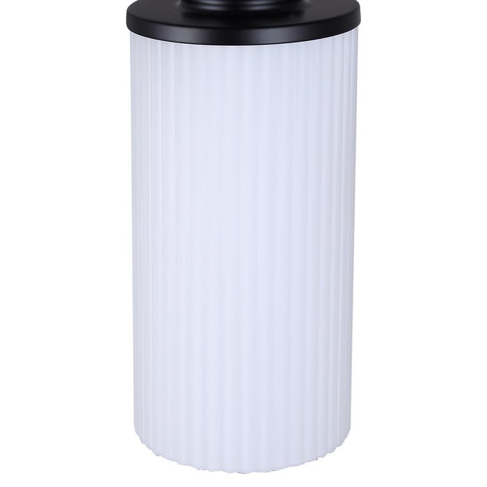 Canarm Kinslea 1 Light 4.75" Pendant, Matte Black/White