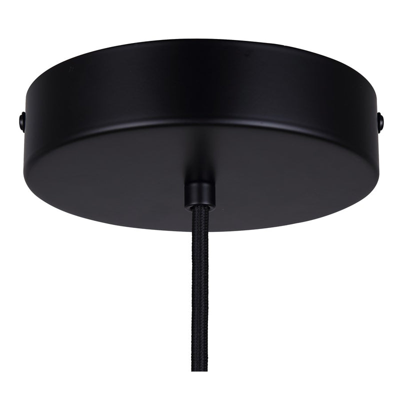 Canarm Kinslea 1 Light 4.75" Pendant, Matte Black/White